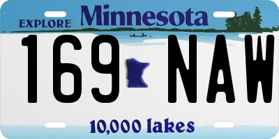 MN license plate 169NAW