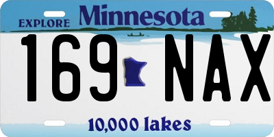 MN license plate 169NAX