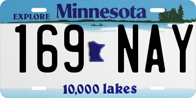 MN license plate 169NAY