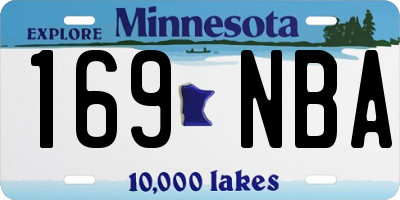 MN license plate 169NBA