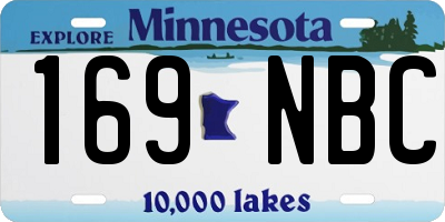 MN license plate 169NBC