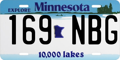 MN license plate 169NBG