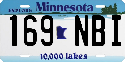 MN license plate 169NBI