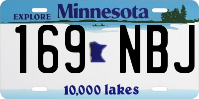 MN license plate 169NBJ