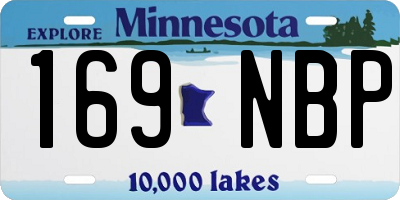 MN license plate 169NBP