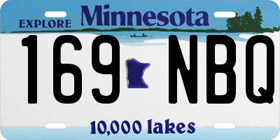 MN license plate 169NBQ
