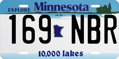 MN license plate 169NBR