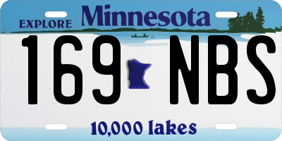 MN license plate 169NBS