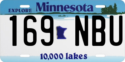 MN license plate 169NBU