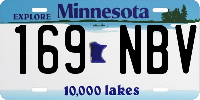 MN license plate 169NBV