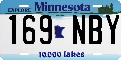 MN license plate 169NBY