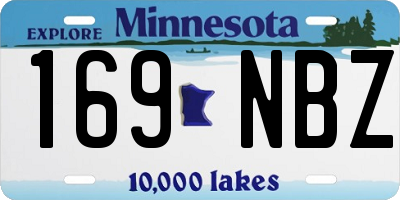 MN license plate 169NBZ