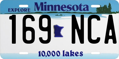 MN license plate 169NCA