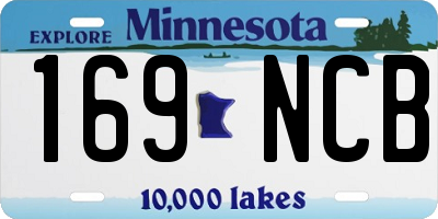 MN license plate 169NCB