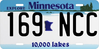 MN license plate 169NCC