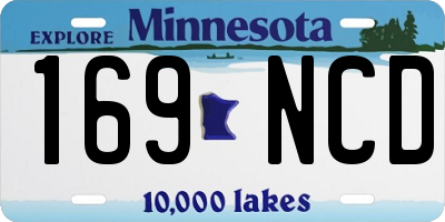 MN license plate 169NCD