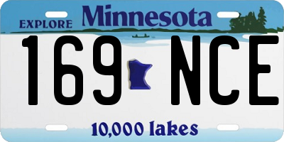 MN license plate 169NCE