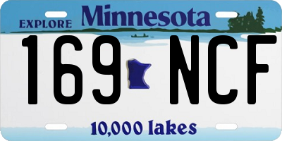 MN license plate 169NCF