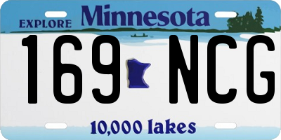 MN license plate 169NCG
