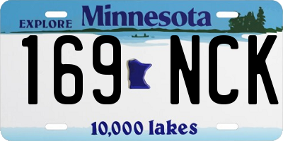 MN license plate 169NCK
