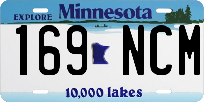 MN license plate 169NCM