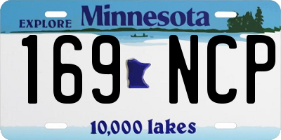 MN license plate 169NCP