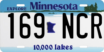 MN license plate 169NCR