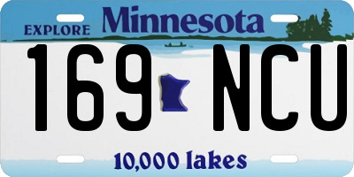 MN license plate 169NCU