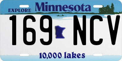MN license plate 169NCV