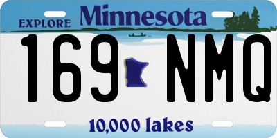 MN license plate 169NMQ