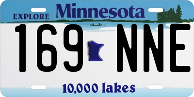 MN license plate 169NNE