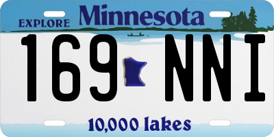 MN license plate 169NNI
