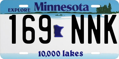 MN license plate 169NNK