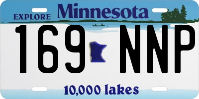 MN license plate 169NNP