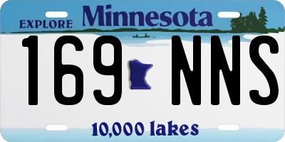 MN license plate 169NNS