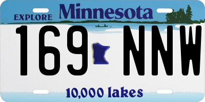 MN license plate 169NNW