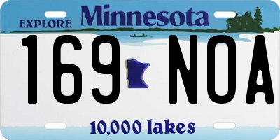 MN license plate 169NOA