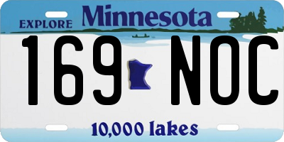 MN license plate 169NOC