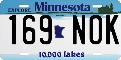 MN license plate 169NOK