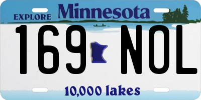 MN license plate 169NOL
