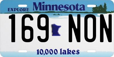 MN license plate 169NON