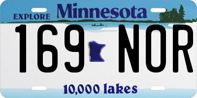 MN license plate 169NOR
