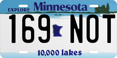 MN license plate 169NOT