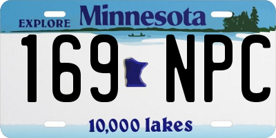 MN license plate 169NPC