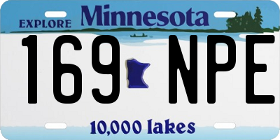 MN license plate 169NPE