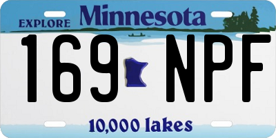 MN license plate 169NPF