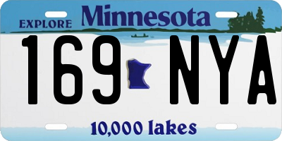 MN license plate 169NYA