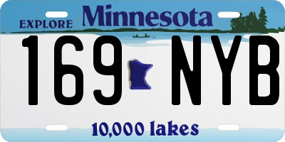 MN license plate 169NYB