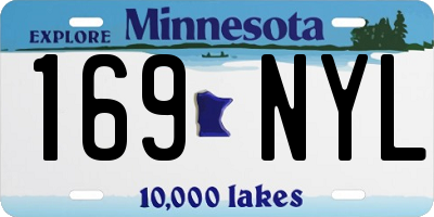 MN license plate 169NYL