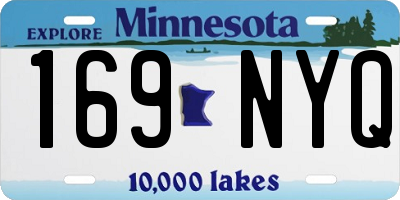 MN license plate 169NYQ